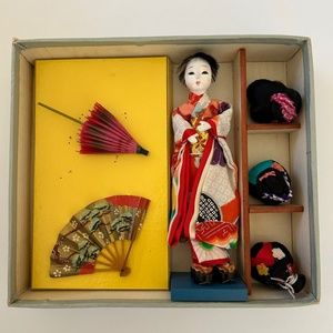 Hanako Japanese Doll with 3 Wigs